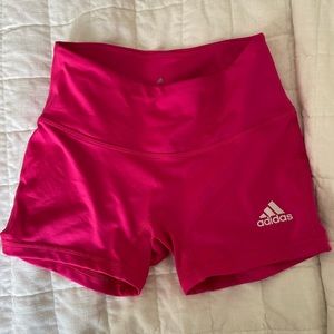 Hot pink Adidas spandex shorts